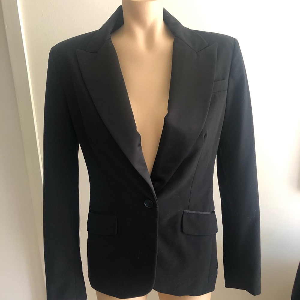 Black NY&CO blazer with satin trim  size 4
